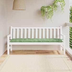Poduška na zahradní lavici vzor listů 180x50x7 cm látka oxford - obrázek 1