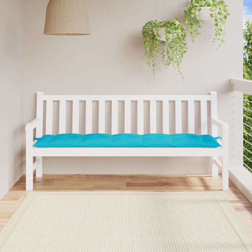 vidaXL Almofadão p/ banco 180x50x7 cm tecido turquesa