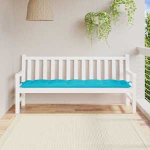 Poduška na zahradní lavici tyrkysová 180x50x7 cm látka oxford - obrázek 1