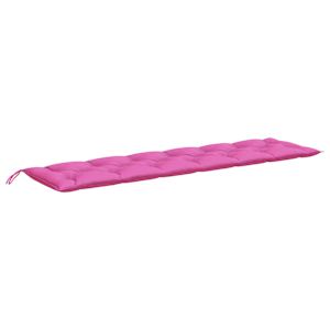 Poduška na zahradní lavici růžová 200 x 50 x 7 cm textil - obrázek 2