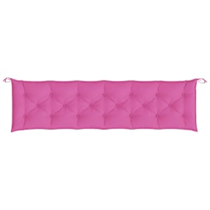 Poduška na zahradní lavici růžová 200 x 50 x 7 cm textil - obrázek 4