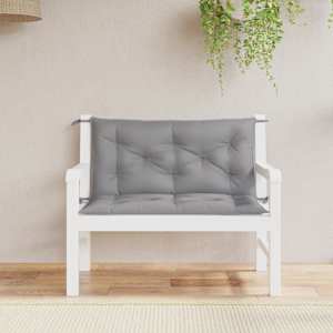 Podušky na zahradní lavici 2 ks šedé 100x50x7 cm látka oxford - obrázek 1