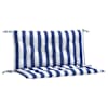 vidaXL aiapingi istmepadjad 2 tk, sinise/valge triibuline, 100x50x7cm