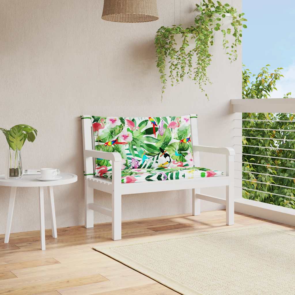 vidaXL Gartenbank-Auflagen 2 Stk. Mehrfarbig 100x50x7 cm Stoff