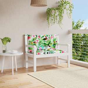 Podušky na zahradní lavici 2 ks vícebarevné 100x50x7 cm textil - obrázek 1
