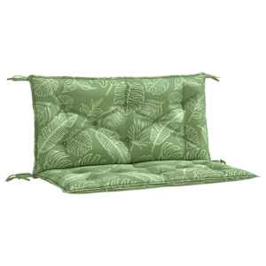 Podušky na zahradní lavici 2 ks vzor listů 100x50x7 cm textil - obrázek 2