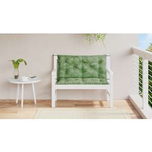 Podušky na zahradní lavici 2 ks vzor listů 100x50x7 cm textil - obrázek 3