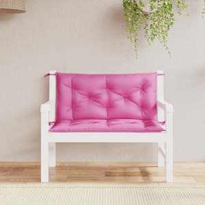 Podušky na zahradní lavici 2 ks růžové 100 x 50 x 7 cm textil - obrázek 3