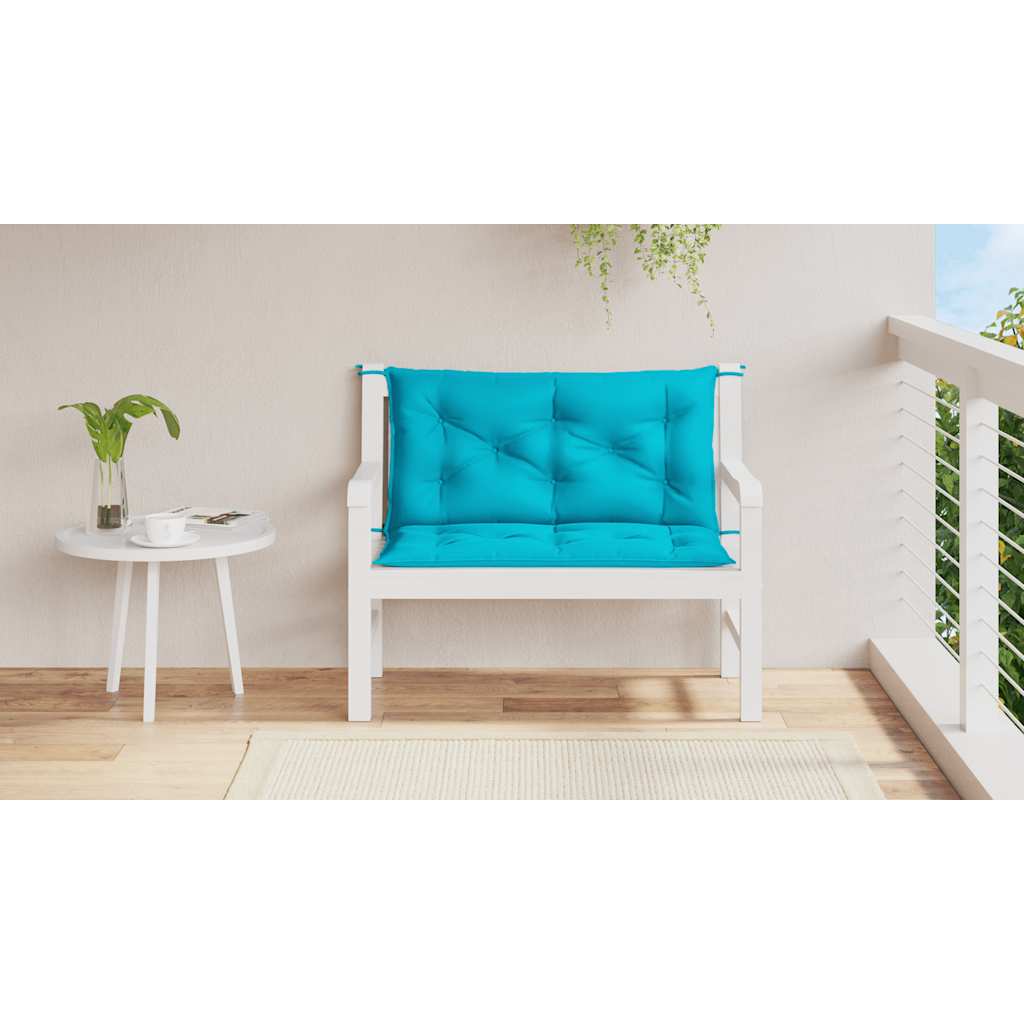 vidaXL Tuinbankkussens 2 st 100x50x7 cm stof turquoise, foto 2