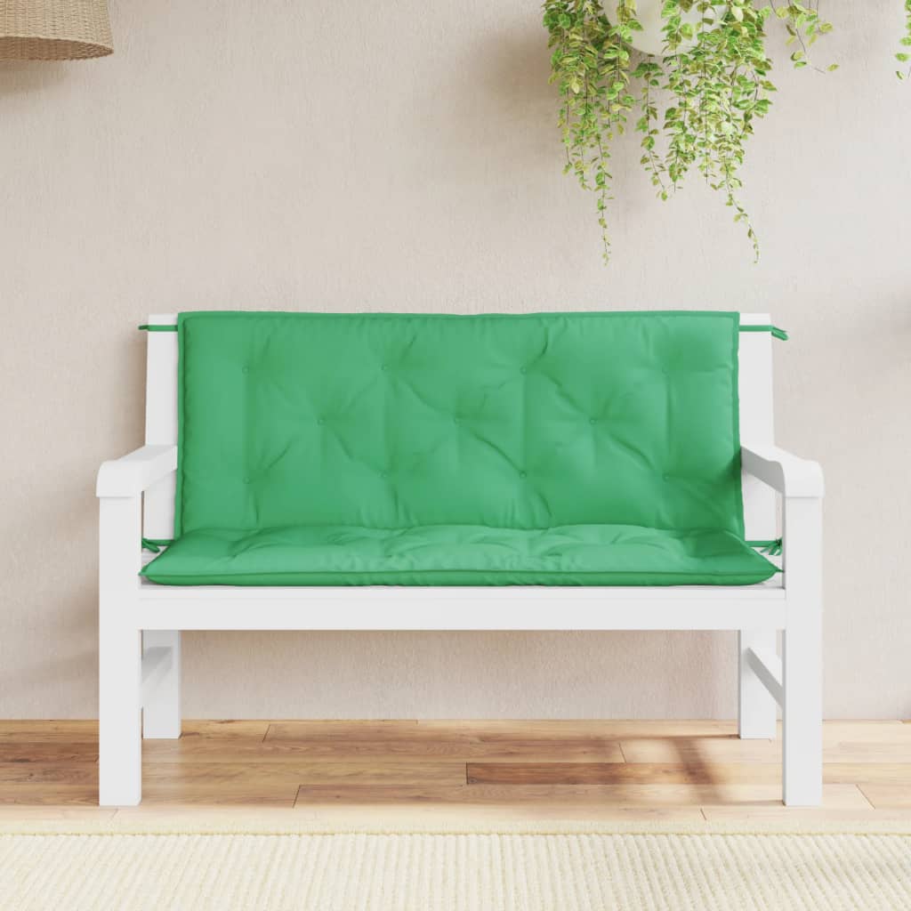 vidaXL Perne bancă de grădină 2buc., verde,120x50x7cm, țesătură oxford