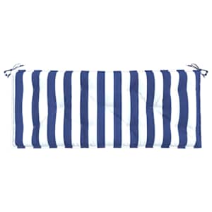 Podušky na lavici 2 ks modré a bílé pruhy 120x50x7 cm textil - obrázek 6