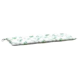 Podušky na zahradní lavici 2 ks vzor listů 120x50x7 cm textil - obrázek 5