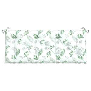 Podušky na zahradní lavici 2 ks vzor listů 120x50x7 cm textil - obrázek 6