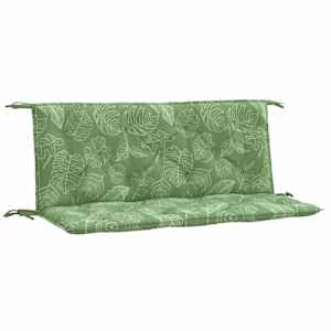 Podušky na zahradní lavici 2 ks vzor listů 120x50x7 cm textil - obrázek 2
