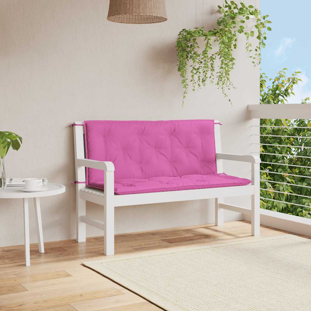 vidaXL Gartenbank-Auflagen 2 Stk. Rosa 120x50x7 cm Stoff