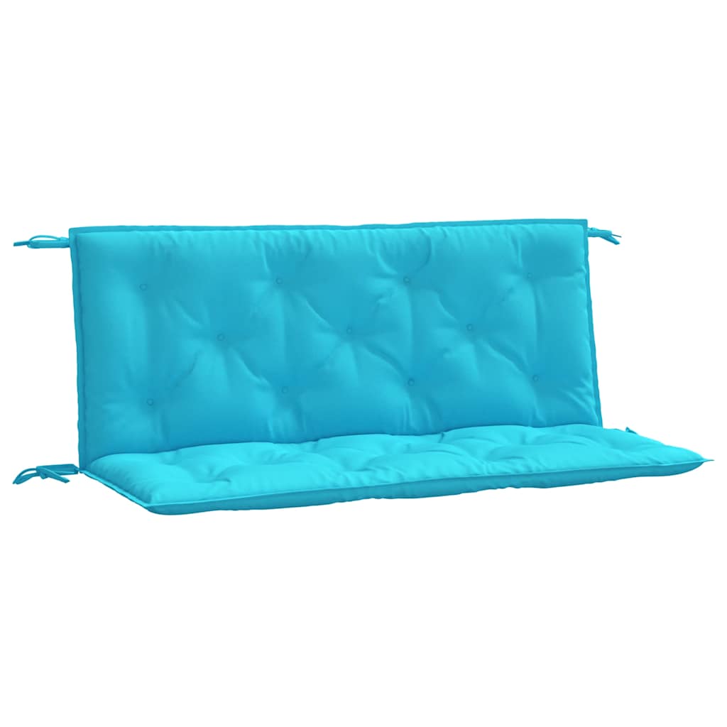 vidaXL Podušky na zahradní lavici 2 ks tyrkysové 120x50x7 cm textil