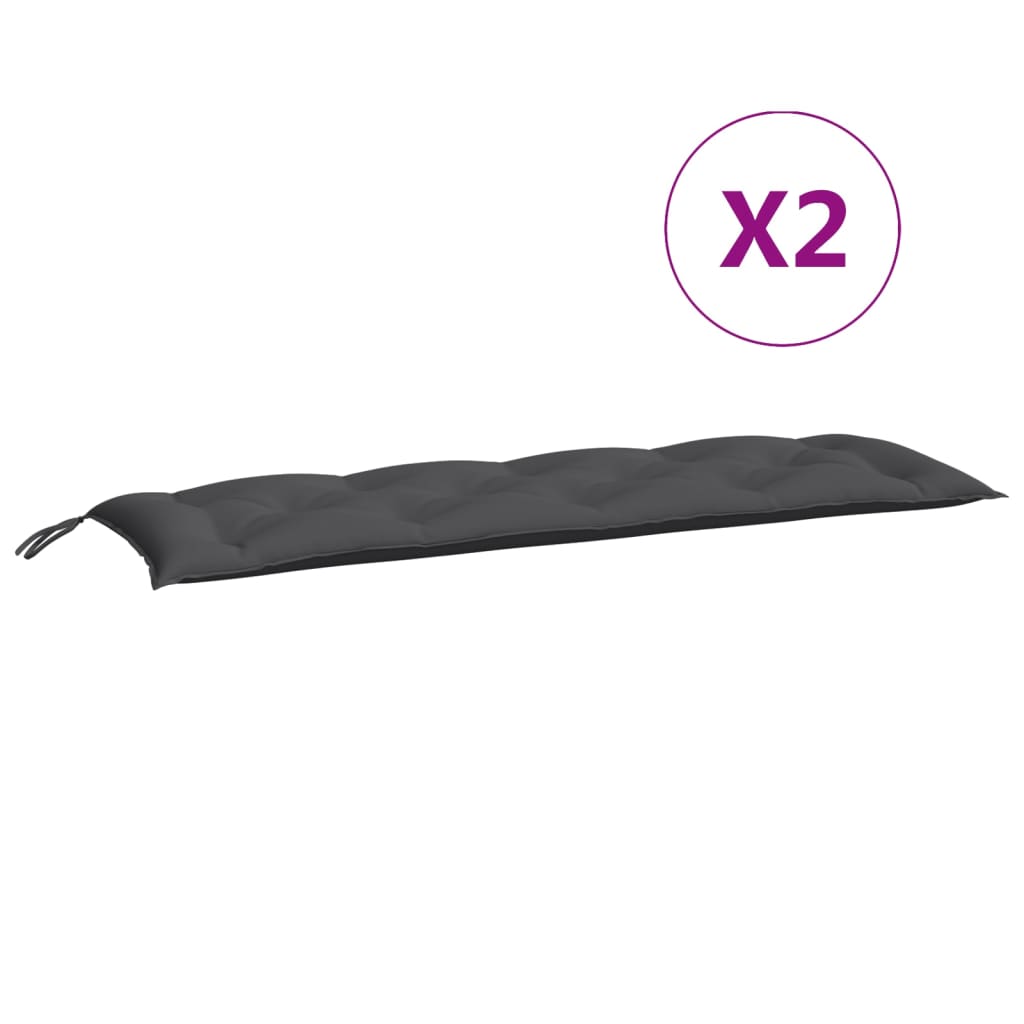 vidaXL Tuinbankkussens 2 st 150x50x7 cm oxford stof antracietkleurig, foto 4