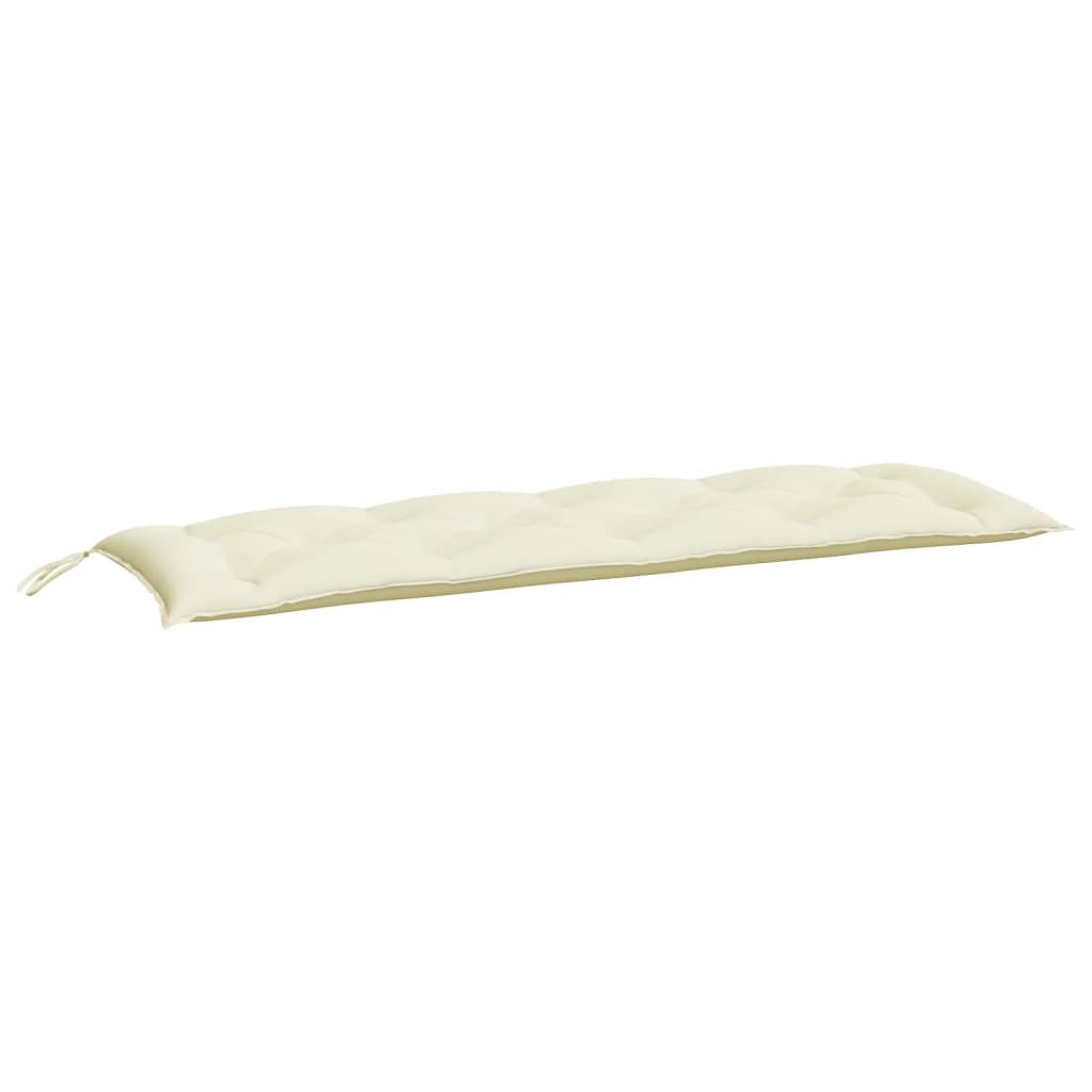 vidaXL Tuinbankkussens 2 st 150x50x7 cm oxford stof crèmewit afbeelding