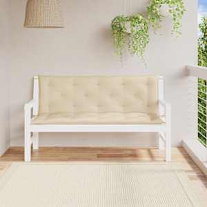 Podušky na zahradní lavici 2 ks béžové 150x50x7 cm látka oxford - obrázek 1