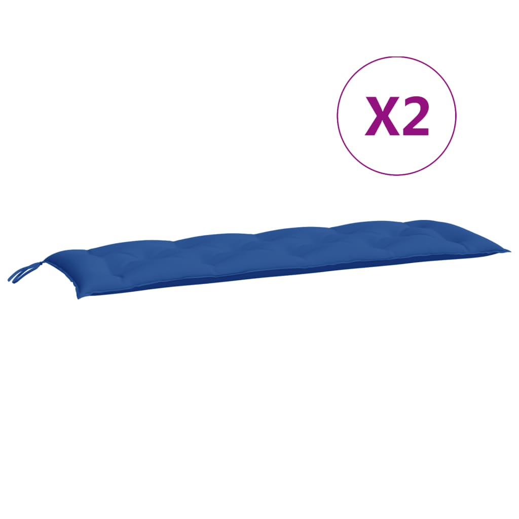 vidaXL Tuinbankkussens 2 st 150x50x7 cm oxford stof blauw, foto 4