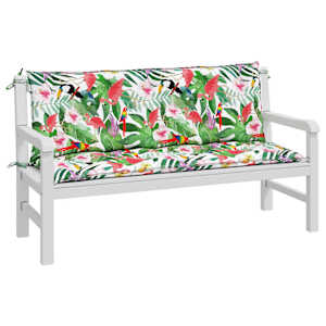 Podušky na zahradní lavici 2 ks vícebarevné 150x50x7 cm textil - obrázek 4