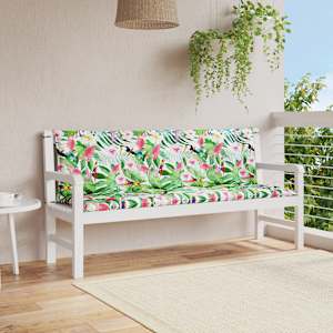 Podušky na zahradní lavici 2 ks vícebarevné 150x50x7 cm textil - obrázek 1