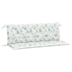 Podušky na zahradní lavici 2 ks vzor listů 150x50x7 cm textil - obrázek 2