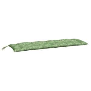 Podušky na zahradní lavici 2 ks vzor listů 150x50x7 cm textil - obrázek 5