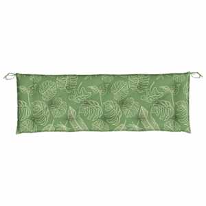 Podušky na zahradní lavici 2 ks vzor listů 150x50x7 cm textil - obrázek 6