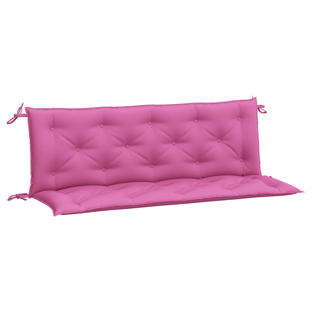 vidaXL Podušky na zahradní lavici 2 ks růžové 150 x 50 x 7 cm textil
