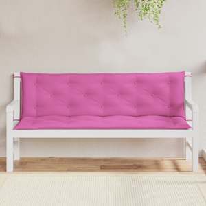 Podušky na zahradní lavici 2 ks růžové 150 x 50 x 7 cm textil - obrázek 3