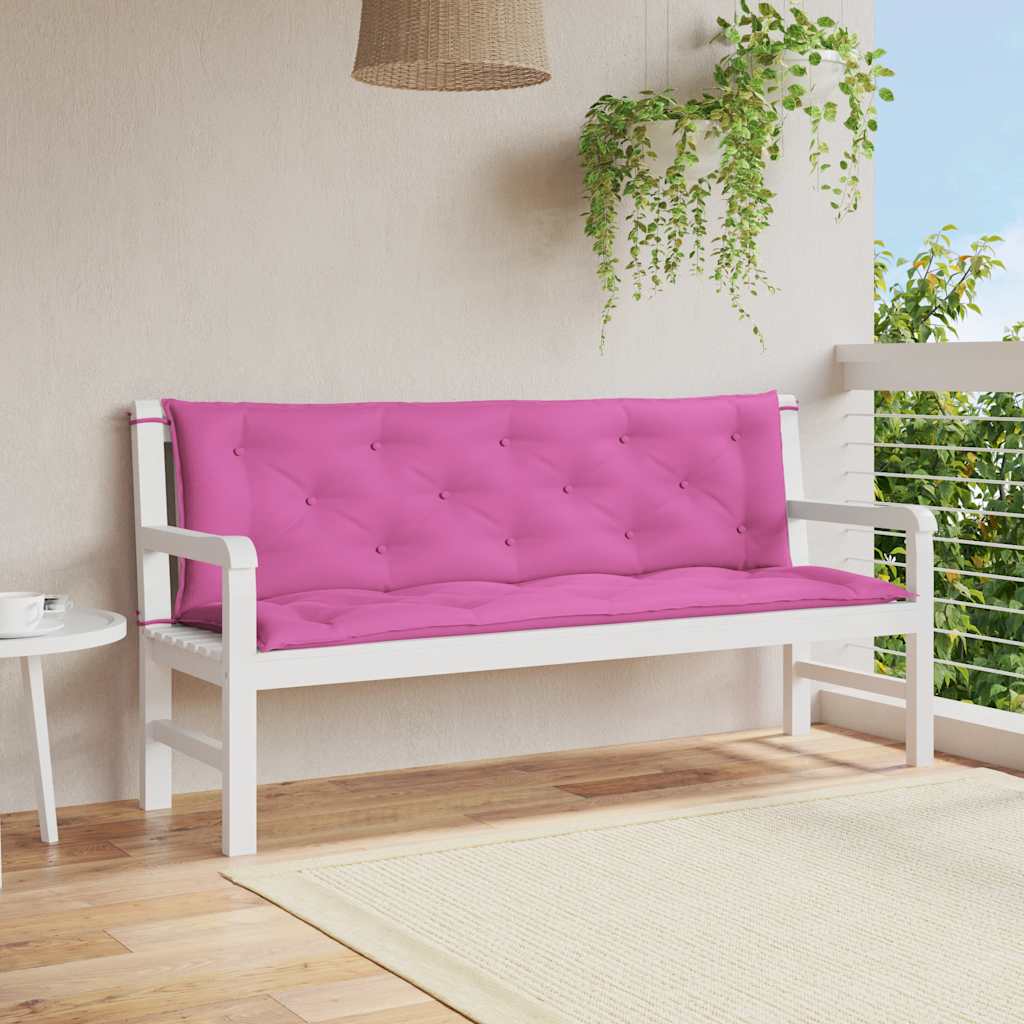 vidaXL Gartenbank-Auflagen 2 Stk. Rosa 150x50x7 cm Stoff