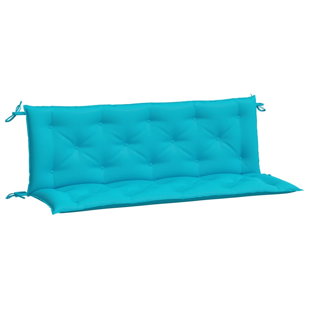 Image of vidaXL Garden Bench Cushions 2pcs Turquoise 150x50x7cm Fabric