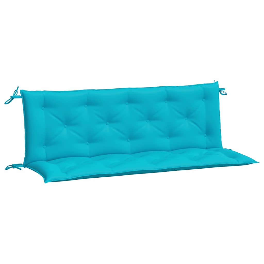vidaXL Podušky na zahradní lavici 2 ks tyrkysové 150x50x7 cm textil