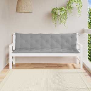 Podušky na zahradní lavici 2 ks šedé 180x50x7 cm látka oxford - obrázek 1