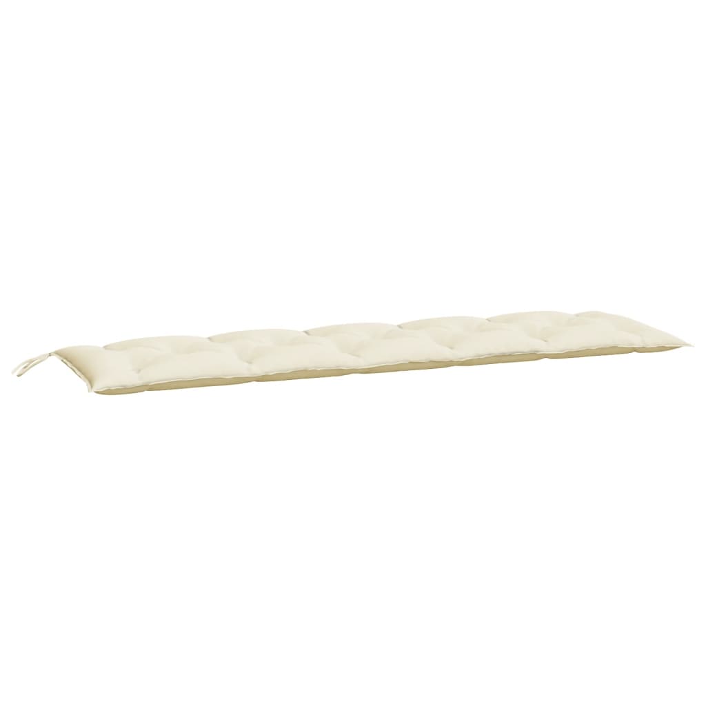 vidaXL Tuinbankkussens 2 st 180x50x7 cm oxford stof crèmewit afbeelding