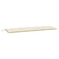 vidaXL Gartenbank-Auflagen 2 Stk. Cremewei&szlig; 180x50x7 cm Oxford-Gewebe