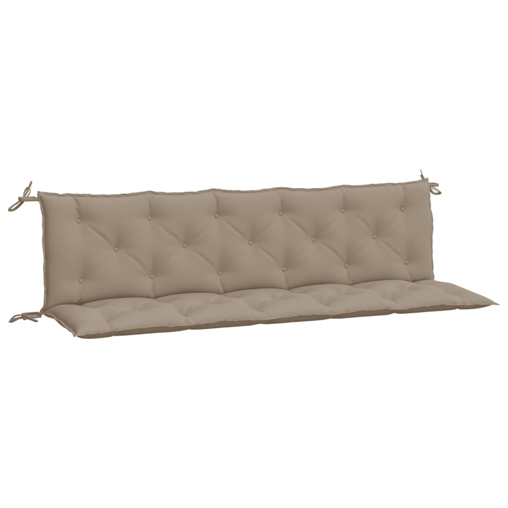 vidaXL Podušky na zahradní lavici 2ks taupe 180x50x3cm oxfordská látka