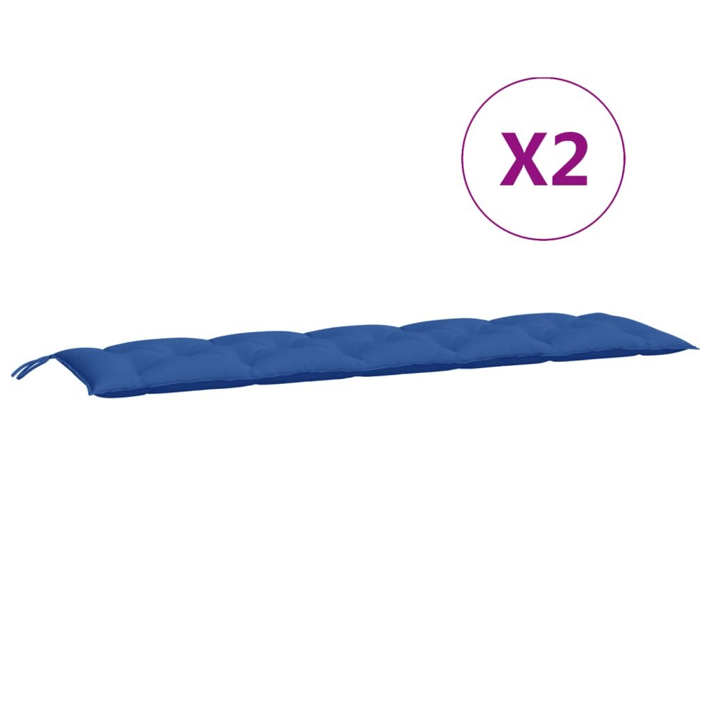 vidaXL Tuinbankkussens 2 st 180x50x7 cm oxford stof blauw, foto 4