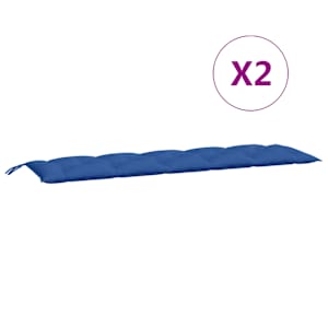 Podušky na zahradní lavici 2 ks modré 180x50x7cm látka oxford - obrázek 5