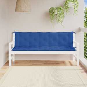 Podušky na zahradní lavici 2 ks modré 180x50x7cm látka oxford - obrázek 1