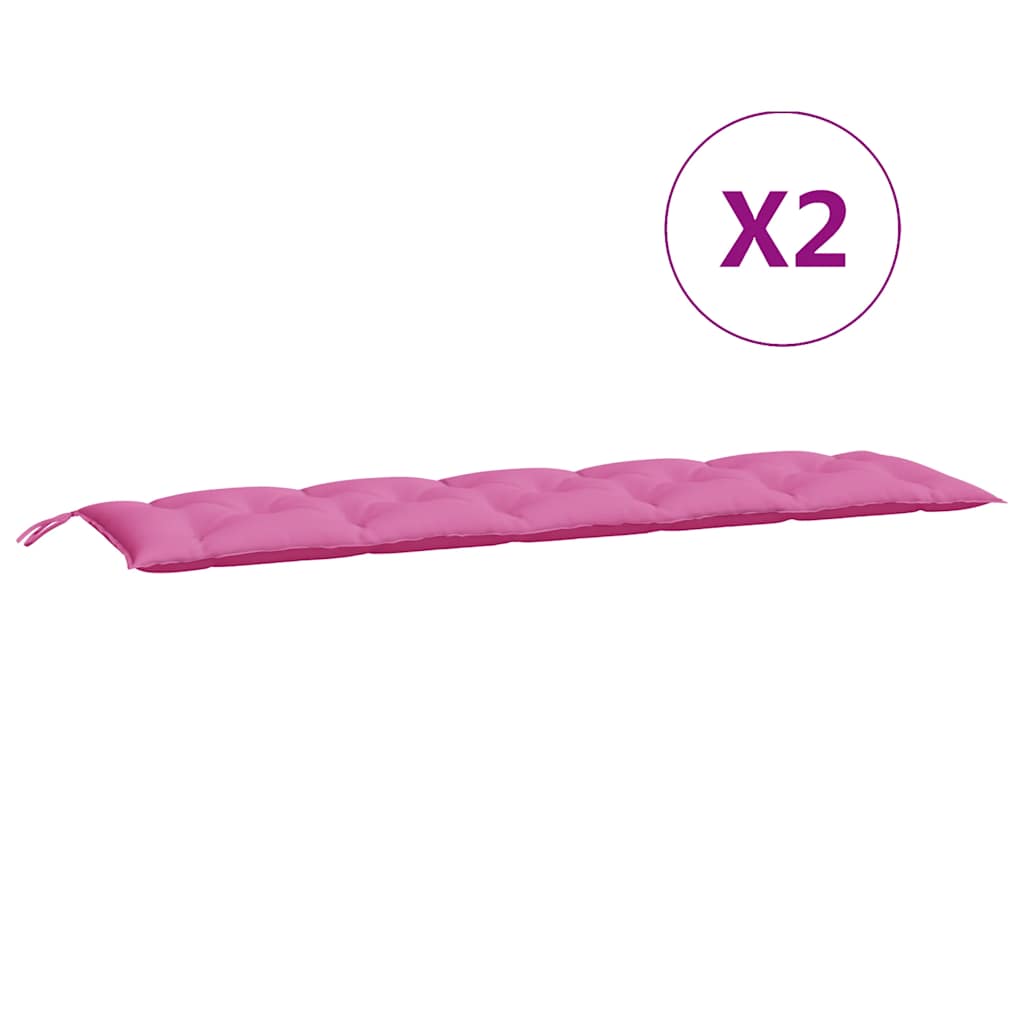 vidaXL Podušky na zahradní lavici 2 ks růžové oxfordská látka
