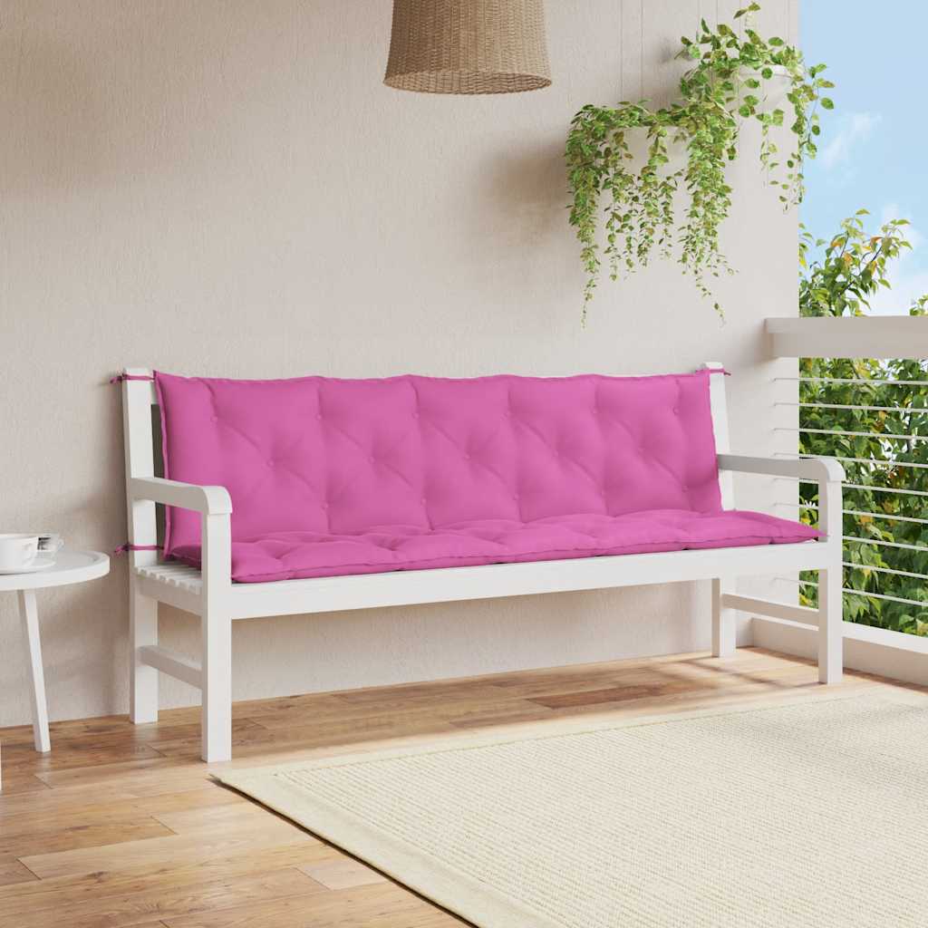 vidaXL Gartenbank-Auflagen 2 Stk. Rosa Oxford-Gewebe