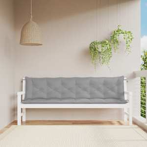 Podušky na zahradní lavici 2 ks šedé 200x50x7cm látka oxford - obrázek 1