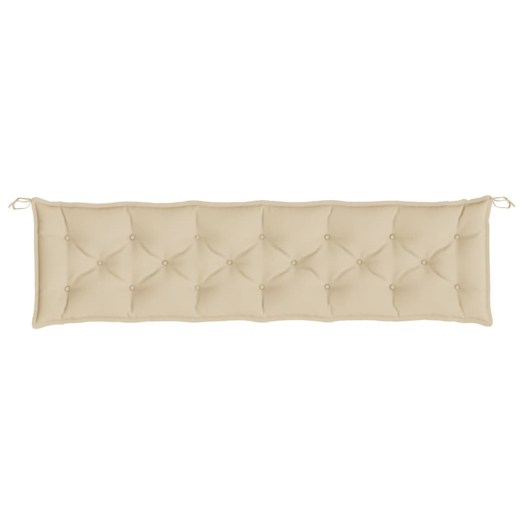 vidaXL Tuinbankkussens 2 st 200x50x7 cm oxford stof beige, foto 4