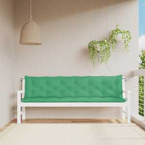 Podušky na zahradní lavici 2 ks zelené 200x50x7 cm látka oxford - obrázek 1