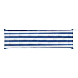 Podušky na lavici 2 ks modré a bílé pruhy 200x50x7 cm textil - obrázek 5