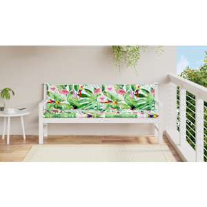 Podušky na zahradní lavici 2 ks vícebarevné 200x50x7 cm textil - obrázek 3