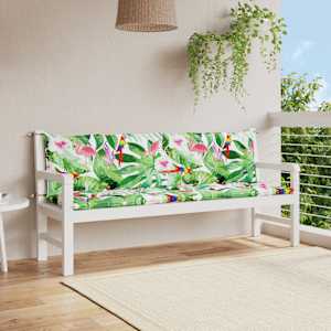 Blazina za vrtno klop 2 kosa večbarvna 200x50x7 cm blago