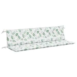 Podušky na zahradní lavici 2 ks vzor listů 200x50x7 cm textil - obrázek 2